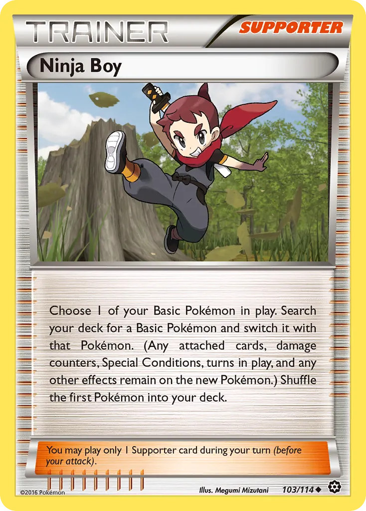 Ninja Boy — Steam Siege 103 Pokémon card
