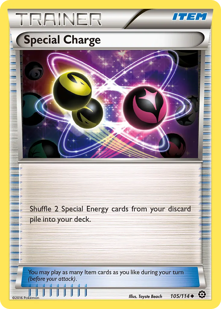 Special Charge — Steam Siege 105 Pokémon card