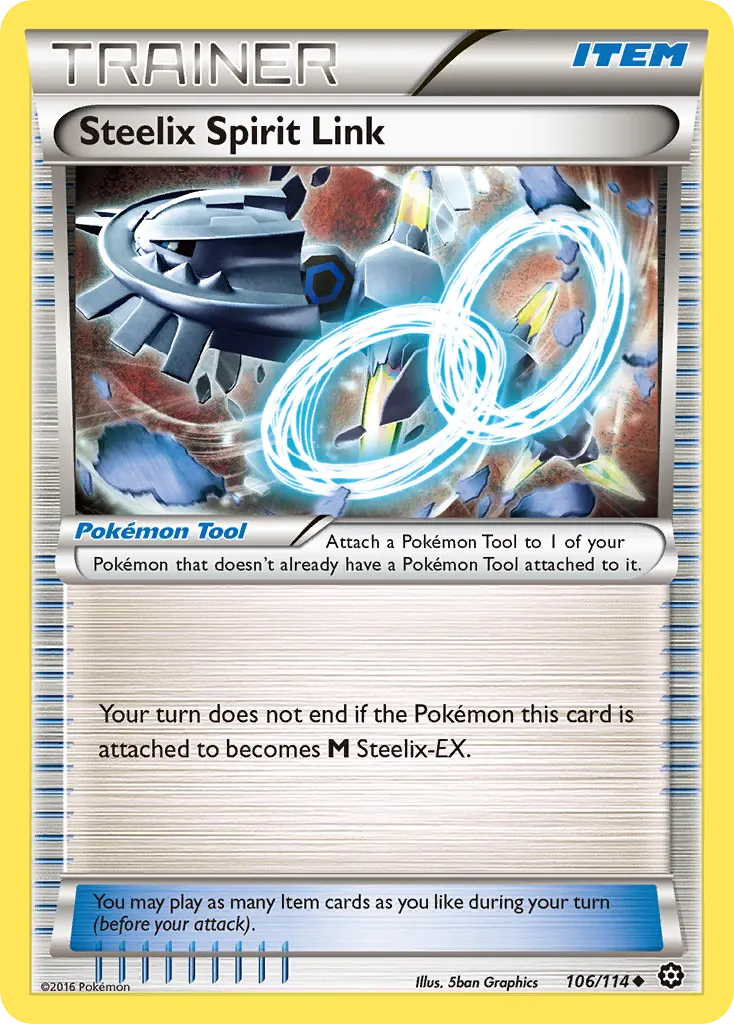 Steelix Spirit Link — Steam Siege 106 Pokémon card