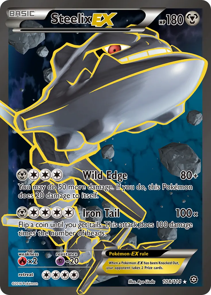 Steelix-EX — Steam Siege 108 Pokémon card