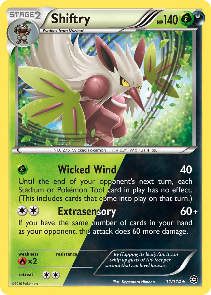 Shiftry — Steam Siege 11 Pokémon card