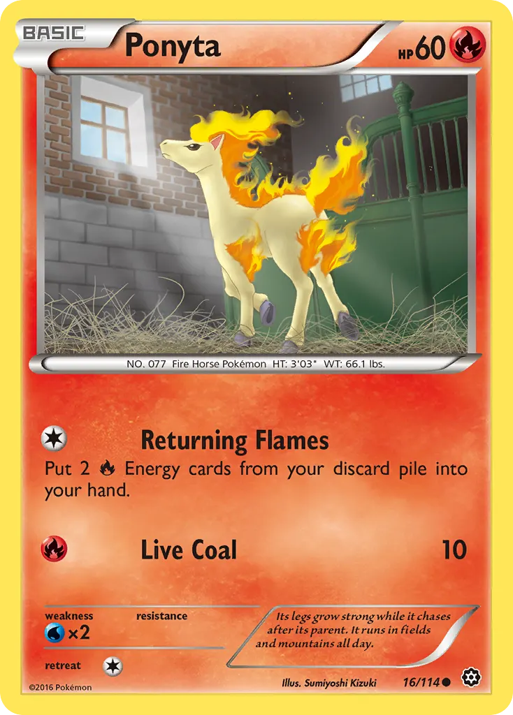 Ponyta — Steam Siege 16 Pokémon card