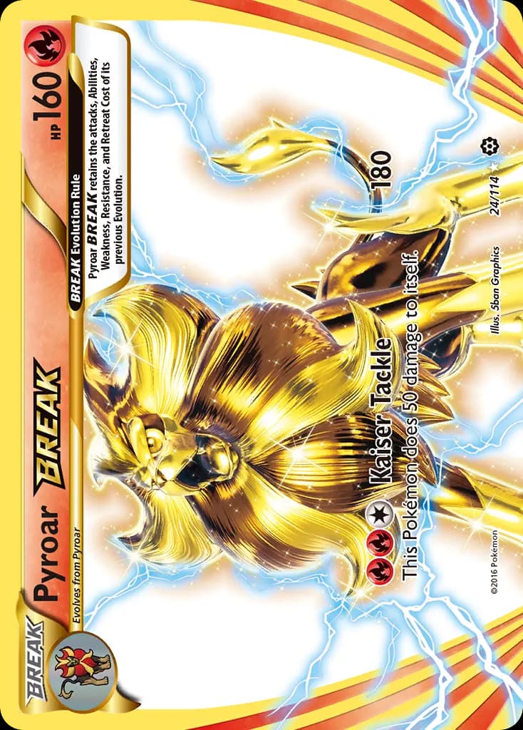 Pyroar BREAK — Steam Siege 24 Pokémon card