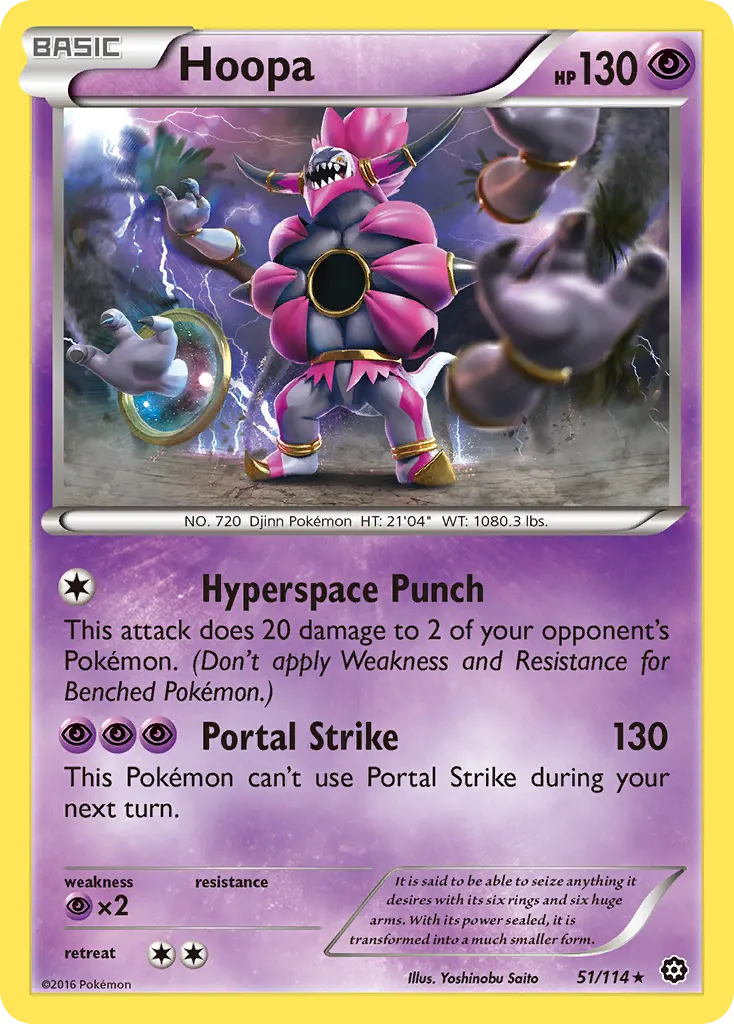 Hoopa — Steam Siege 51 Pokémon card