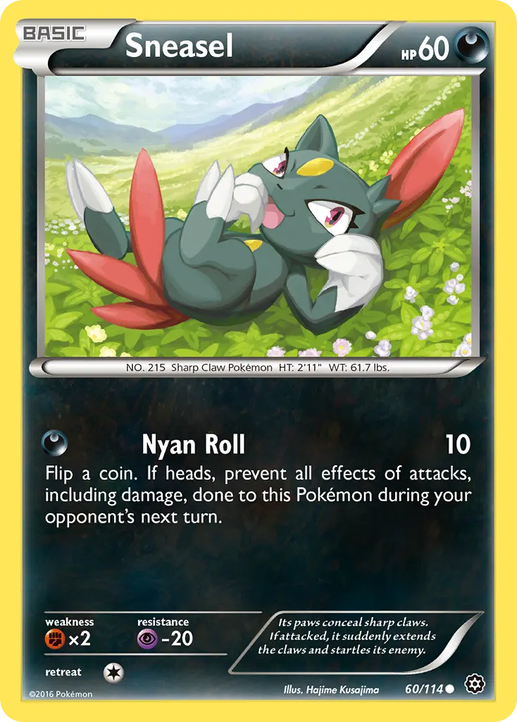 Sneasel — Steam Siege 60 Pokémon card