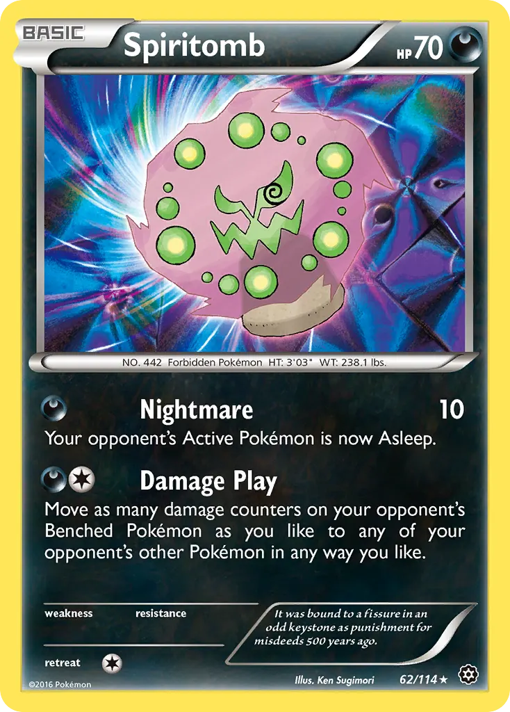 Spiritomb — Steam Siege 62 Pokémon card