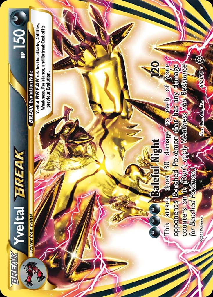Yveltal BREAK — Steam Siege 66 Pokémon card