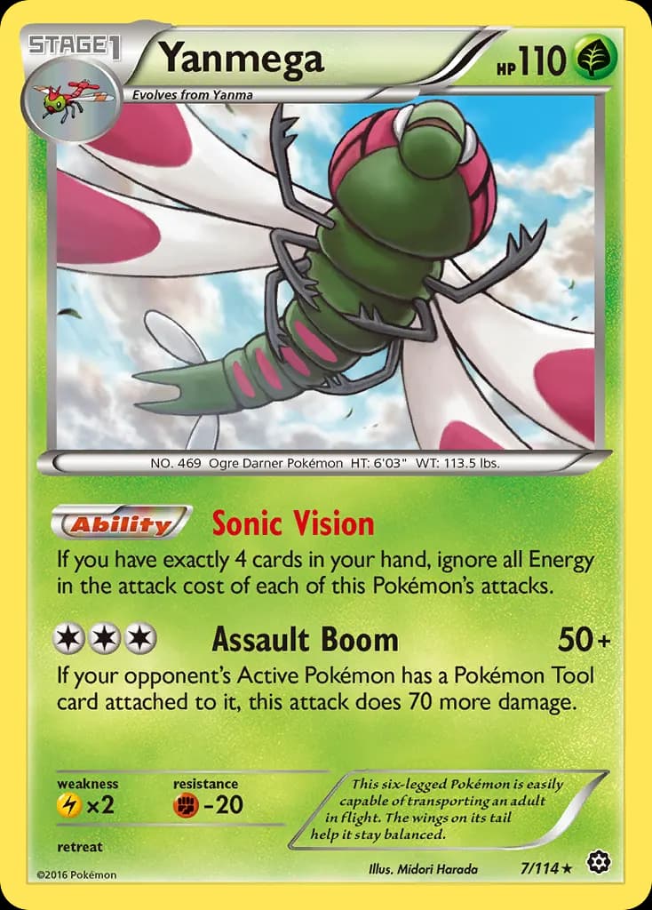 Yanmega — Steam Siege 7 Pokémon card
