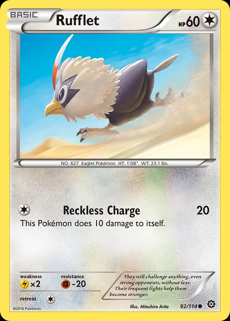 Rufflet — Steam Siege 92 Pokémon card