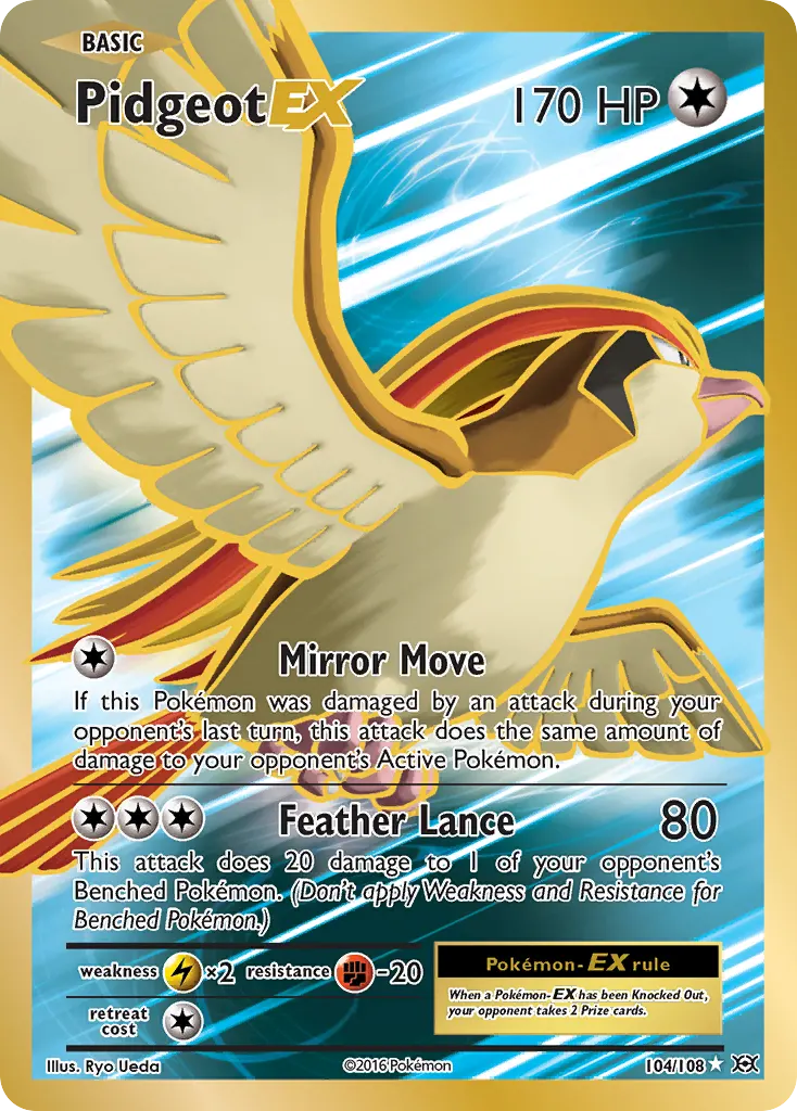 Pidgeot-EX — Evolutions 104 Pokémon card