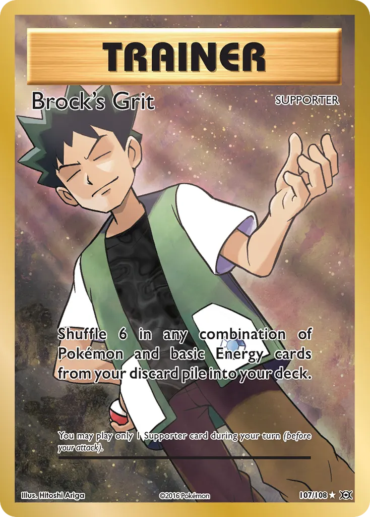 Brock's Grit — Evolutions 107 Pokémon card