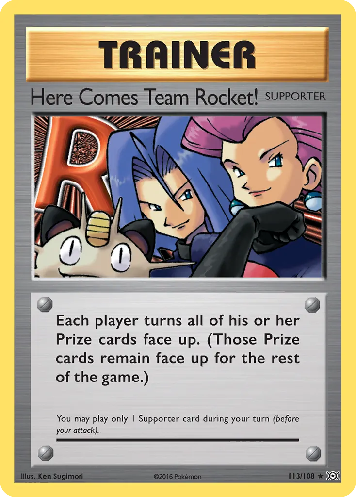 Lá vem a Equipe Rocket! — Evoluções 113 Portuguese Pokémon card
