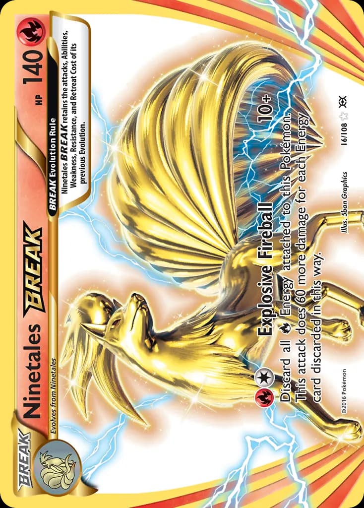 Ninetales BREAK — Evolutions 16 Pokémon card