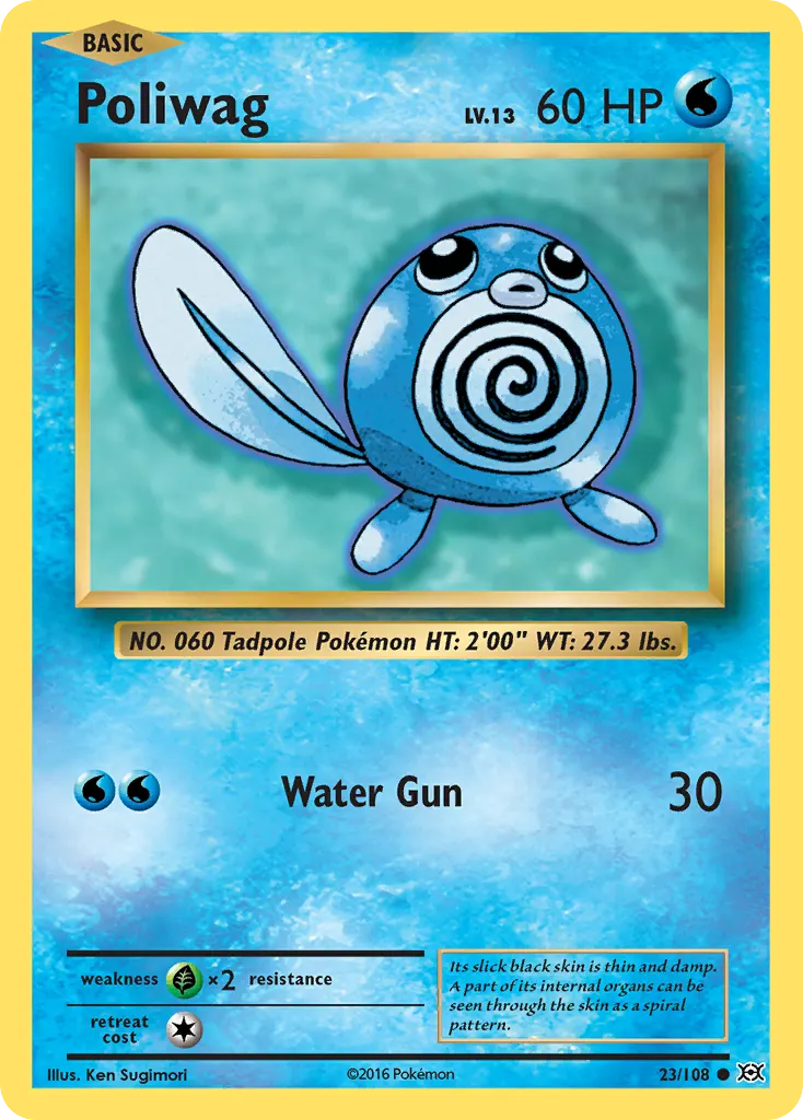 Poliwag — Evolutions 23 Pokémon card