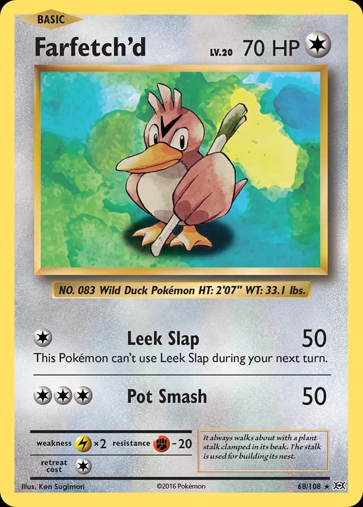 Farfetch'd — Evolutions 68 Pokémon card