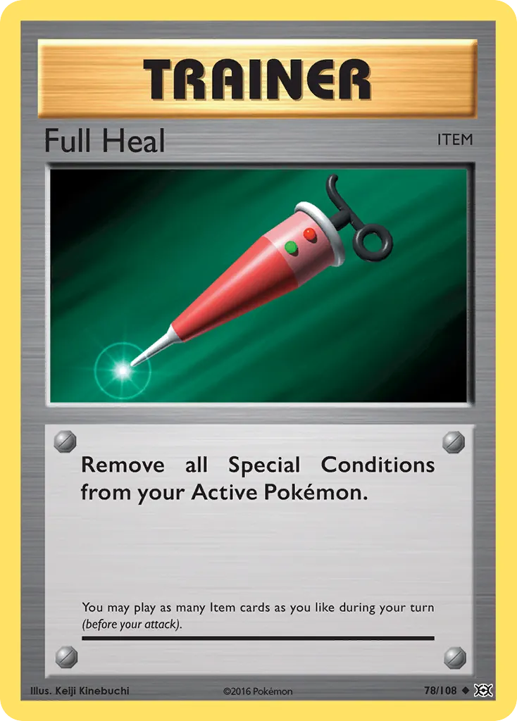 Full Heal — Evolutions 78 Pokémon card