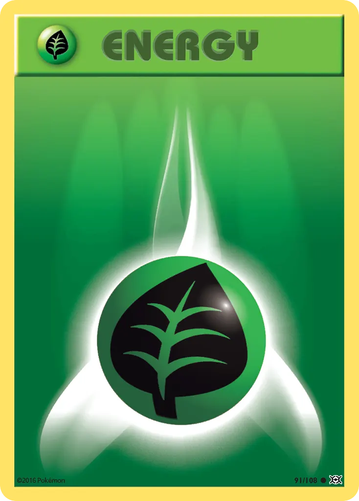 Grass Energy — Evolutions 91 Pokémon card