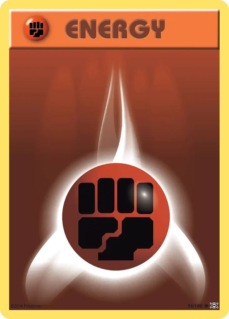 Fighting Energy — Evolutions 96 Pokémon card