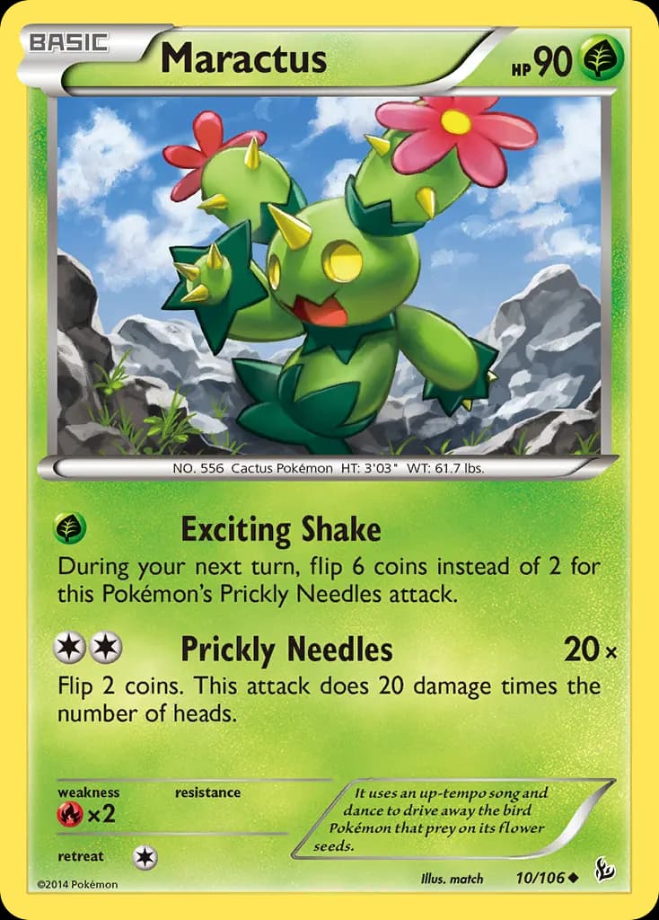 Maractus — Flashfire 10 Pokémon card