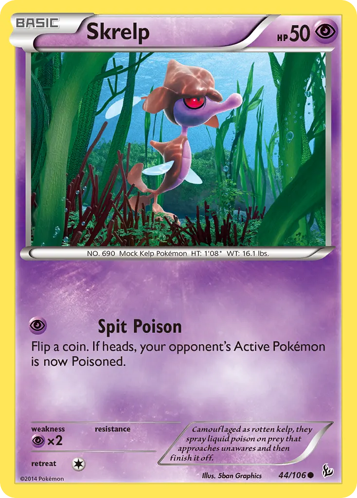 Skrelp — Flashfire 44 Pokémon card