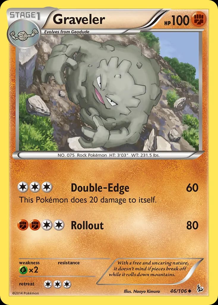 Graveler — Flashfire 46 Pokémon card