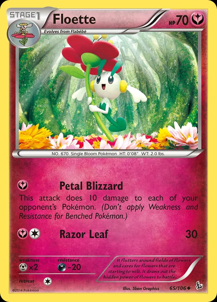 Floette — Flashfire 65 Pokémon card