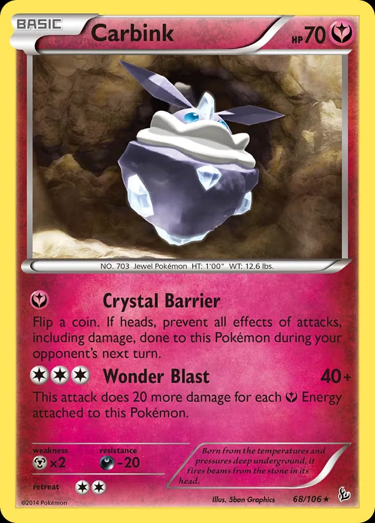 Carbink — Flashfire 68 Pokémon card