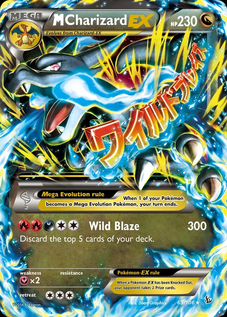 M Charizard-EX — Flashfire 69 Pokémon card