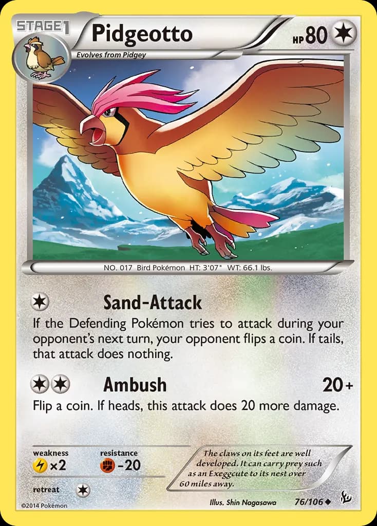 Pidgeotto — Flashfire 76 Pokémon card