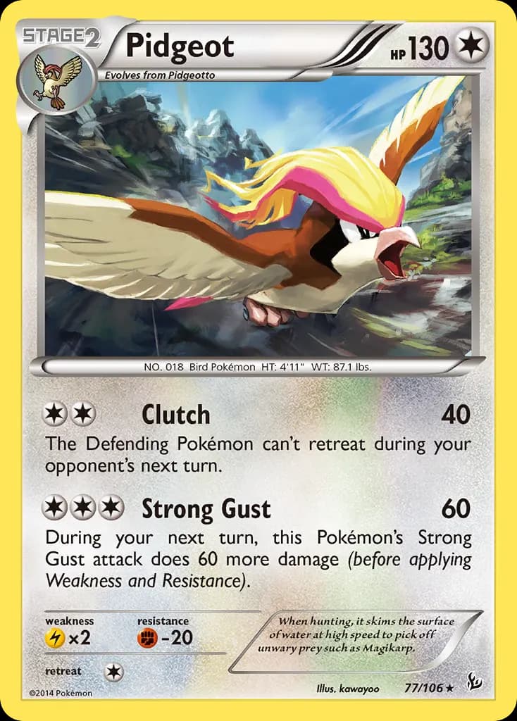 Pidgeot — Flashfire 77 Pokémon card