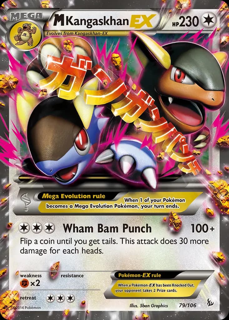 M Kangaskhan-EX — Flashfire 79 Pokémon card