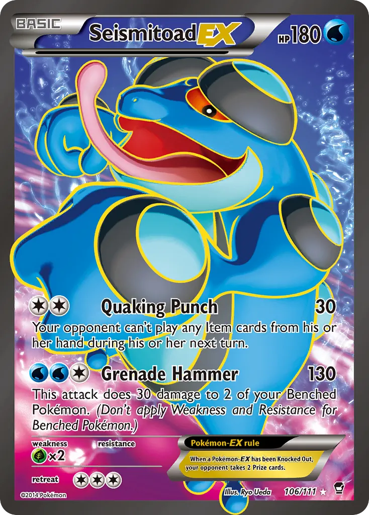 Seismitoad-EX — Furious Fists 106 Pokémon card