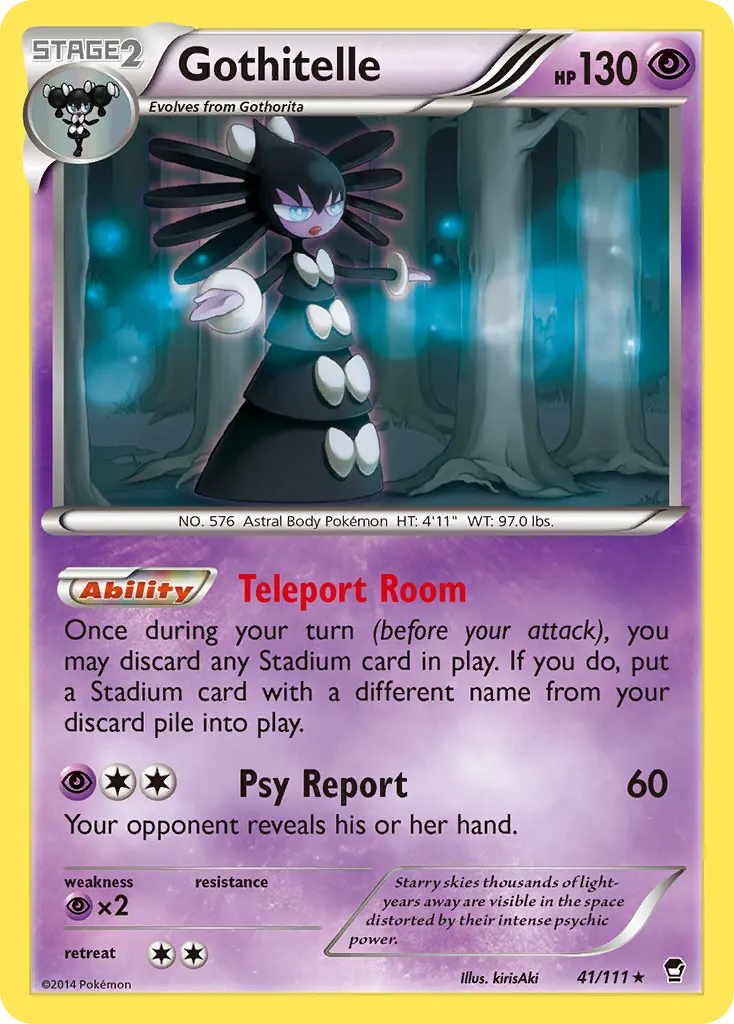 Gothitelle — Furious Fists 41 Pokémon card
