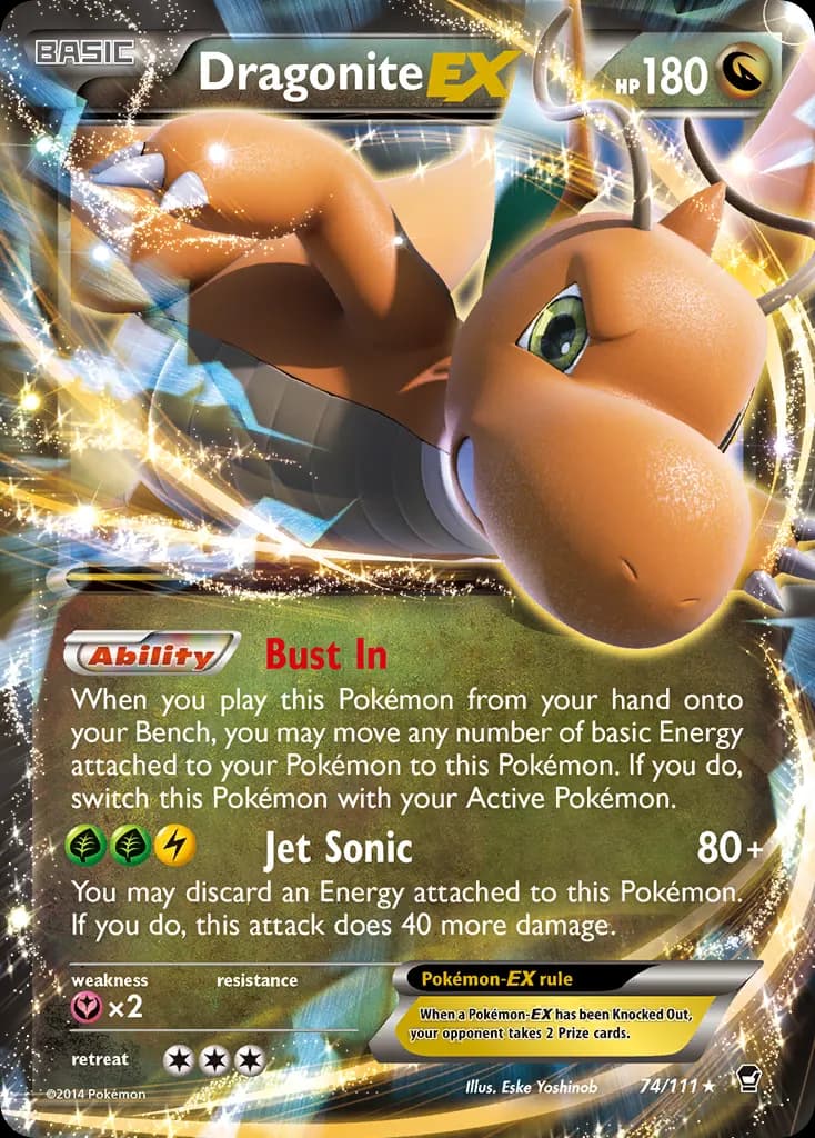 Dragonite-EX — Furious Fists 74 Pokémon card