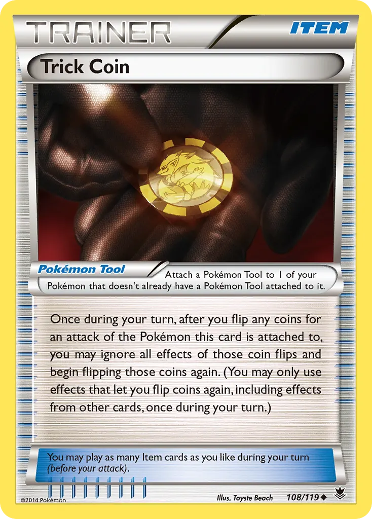 Trick Coin — Phantom Forces 108 Pokémon card