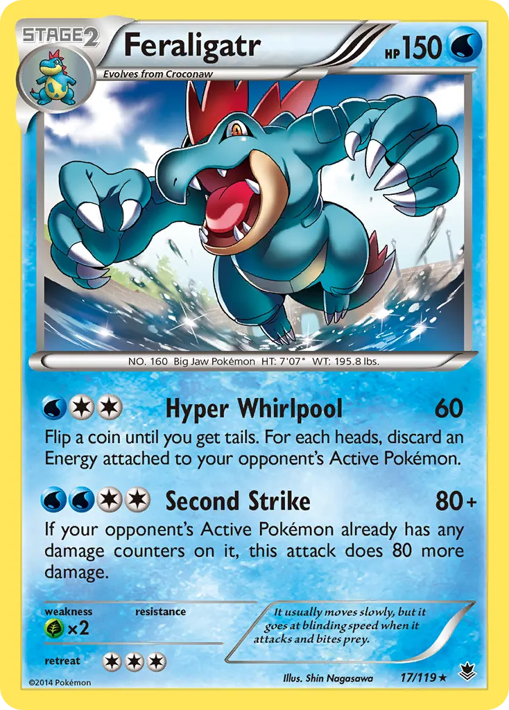 Feraligatr — Phantom Forces 17 Pokémon card