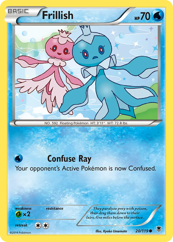 Frillish — Phantom Forces 20 Pokémon card