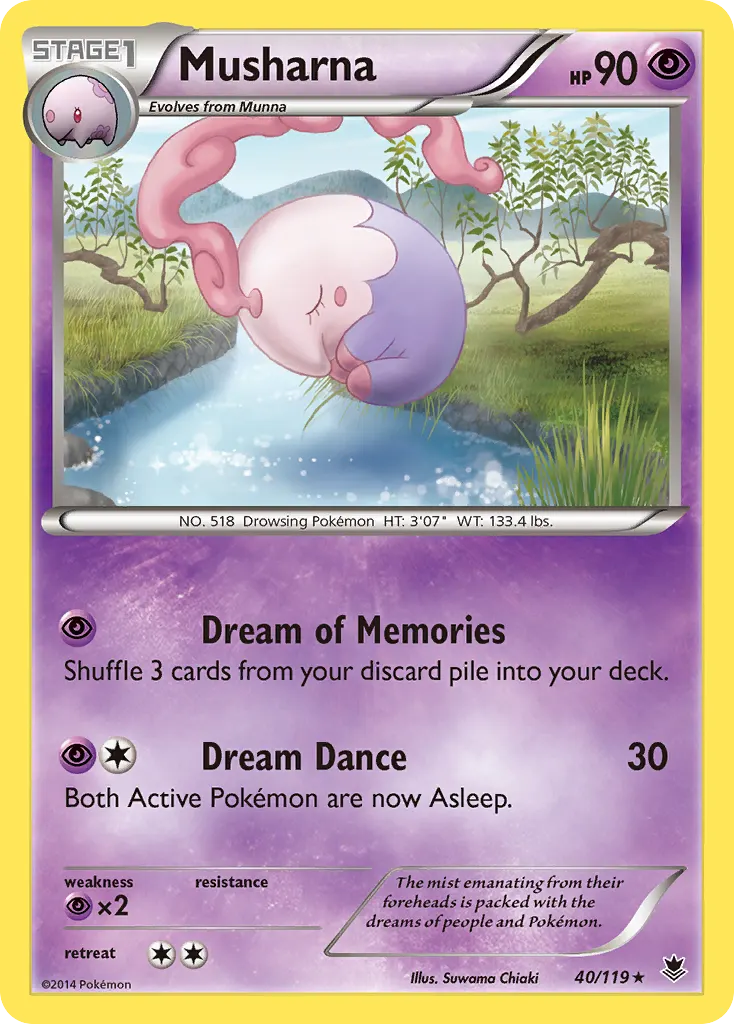 Musharna — Phantom Forces 40 Pokémon card