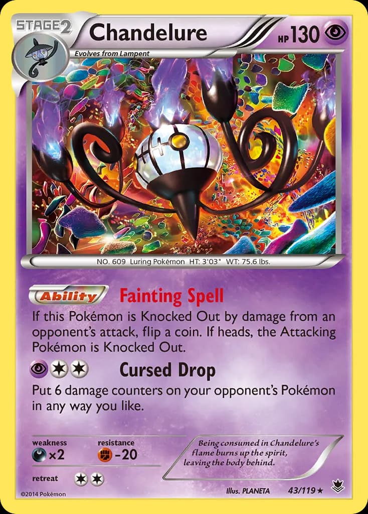 Chandelure — Phantom Forces 43 Pokémon card