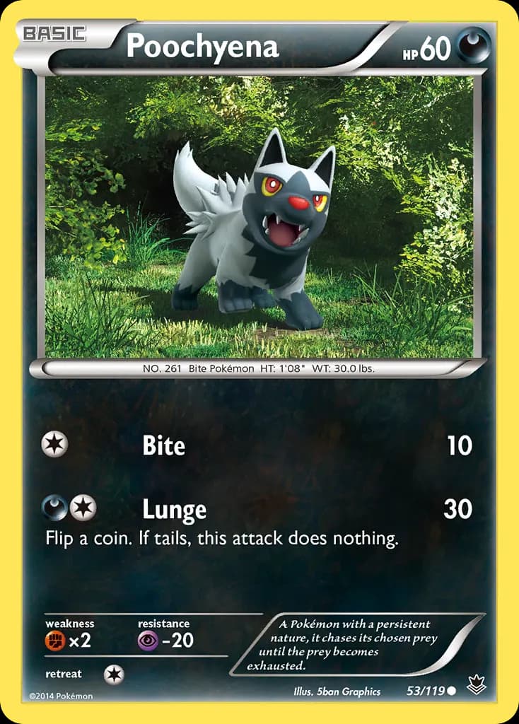 Poochyena — Phantom Forces 53 Pokémon card