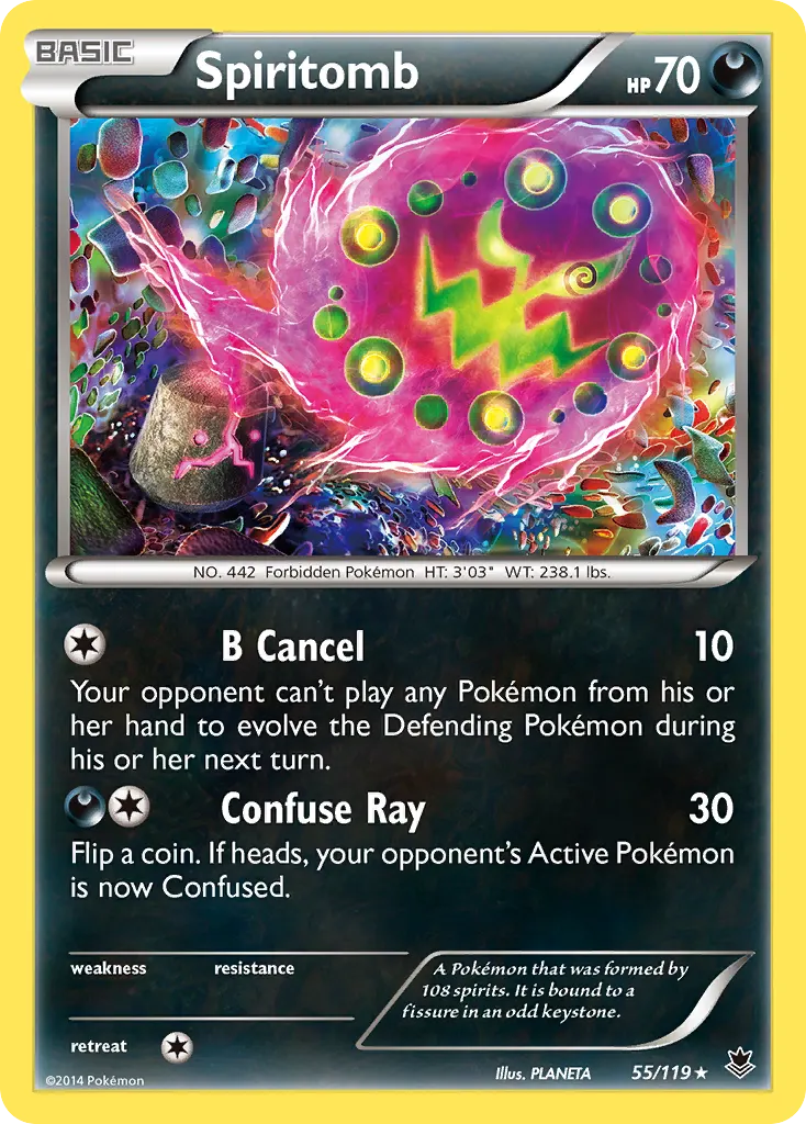 Spiritomb — Phantom Forces 55 Pokémon card