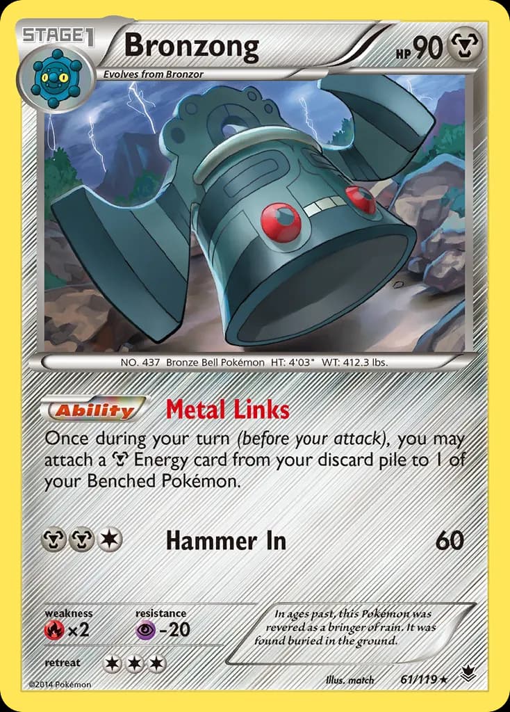Bronzong — Phantom Forces 61 Pokémon card