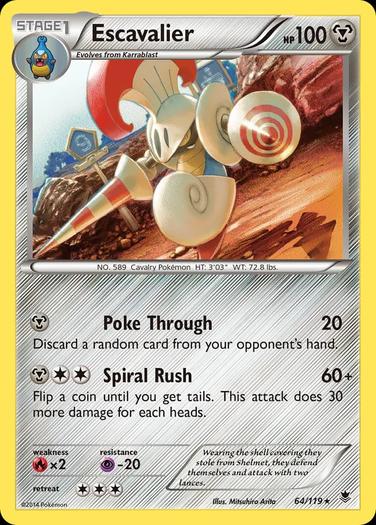 Escavalier — Phantom Forces 64 Pokémon card