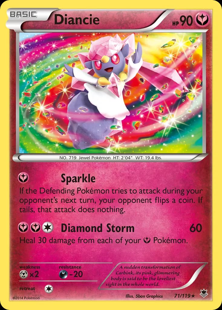 Diancie — Phantom Forces 71 Pokémon card