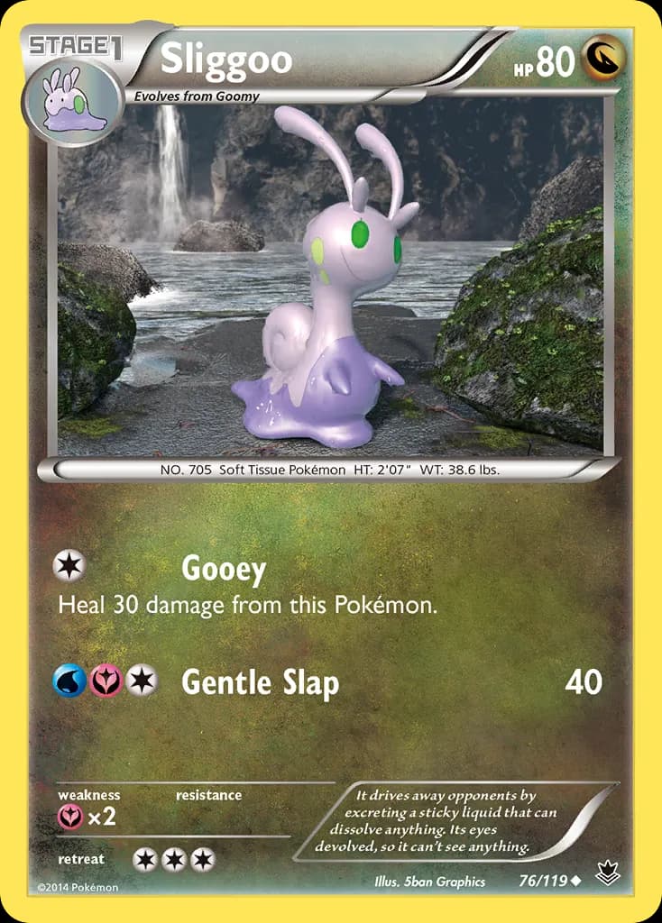 Sliggoo — Phantom Forces 76 Pokémon card