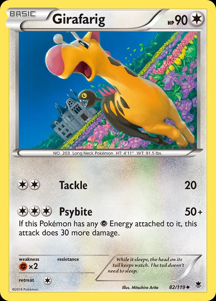 Girafarig — Phantom Forces 82 Pokémon card