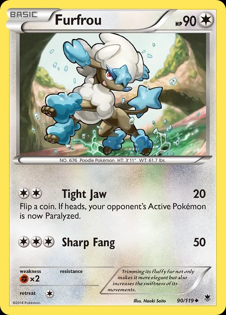 Furfrou — Phantom Forces 90 Pokémon card