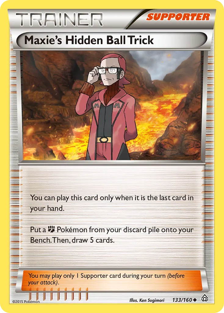 Maxie's Hidden Ball Trick — Primal Clash 133 Pokémon card