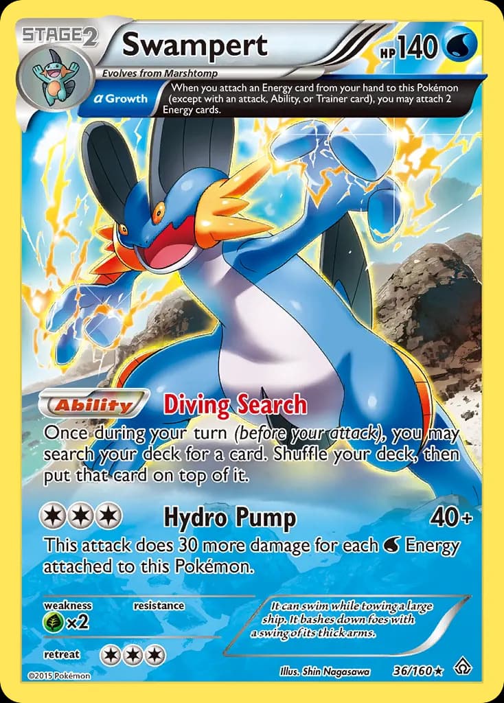 Swampert — Primal Clash 36 Pokémon card