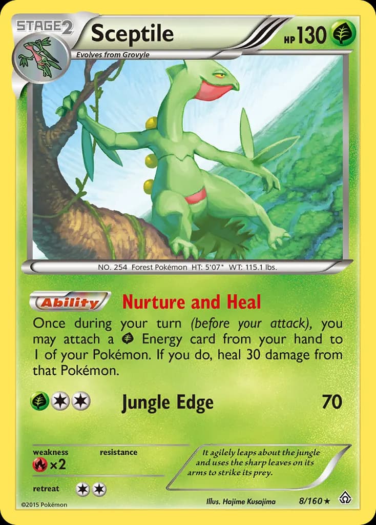 Sceptile — Primal Clash 8 Pokémon card